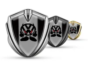 VW Emblem Fender Badge Modern Style Universal
